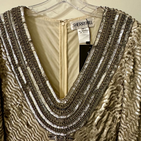 Sherri Hill Elegant Beaded Dress Size 4 - Picture 8 of 15